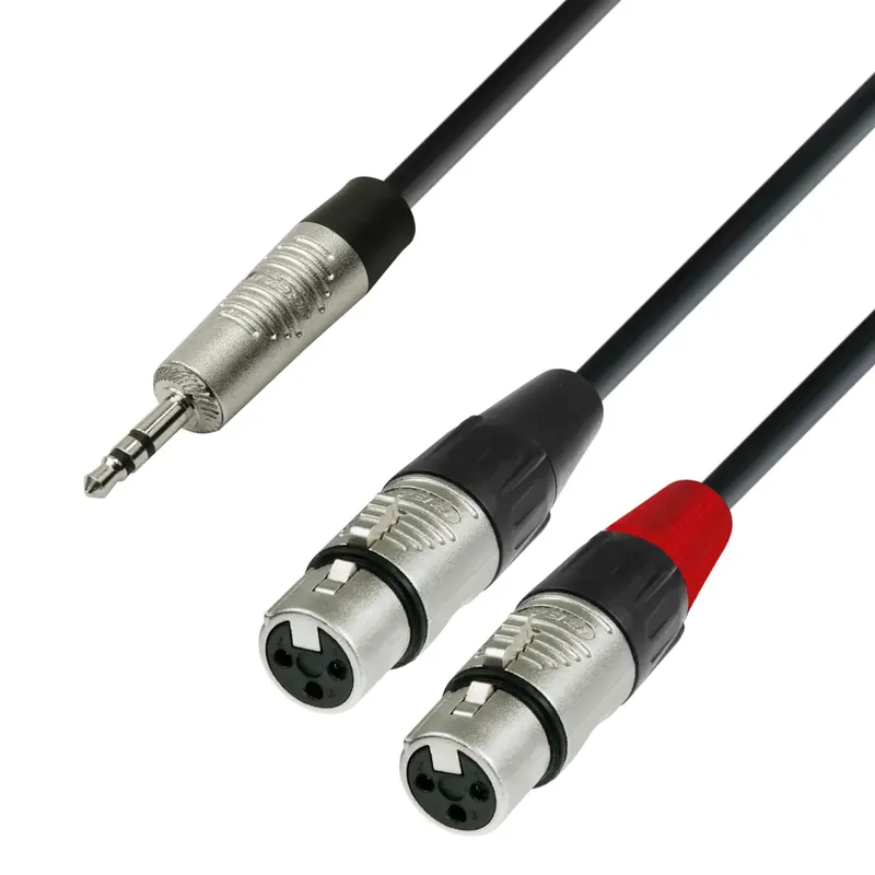 Adam Hall 1x3.5mm > 2xXLR Fe 3m Begränsat antal