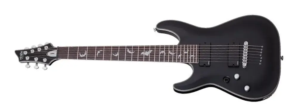 Schecter Damien Platinum-7 Satin Black LEFT Kampanj