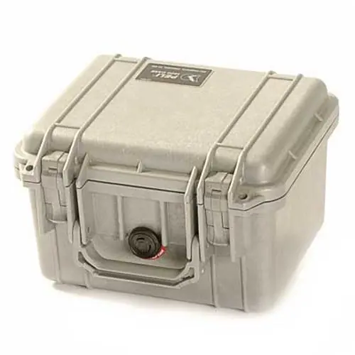 Peli 1300 SVF flightcase silver med skum 251x178x155 mm Nedsatt pris