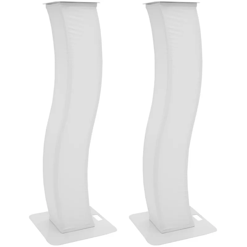 Fynd Eurolite 2x Stage Stand 150 centimeter böjd vit