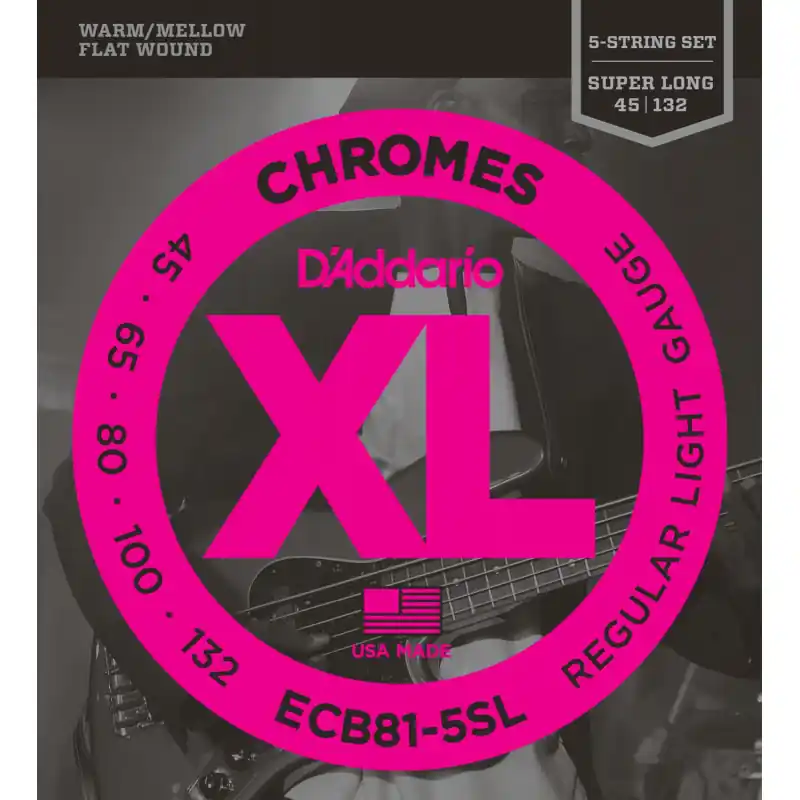 Reapris D'Addario ECB81-5SL Chromes Light 045 - 132 (5-Str. Super Long)
