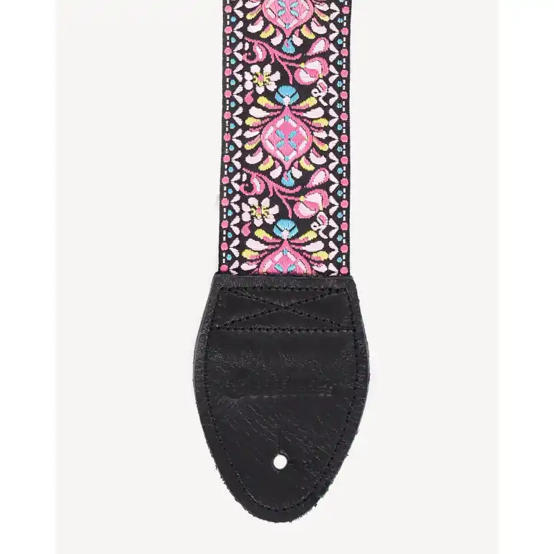 Souldier Hendrix Black/Pink Guitar Strap (Black Belt & Black Leather Ends) Rabatter