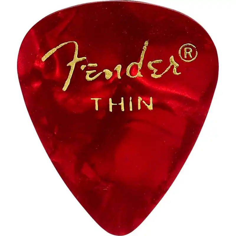 Nyhet Fender Plektrum - Classic Shape - Red