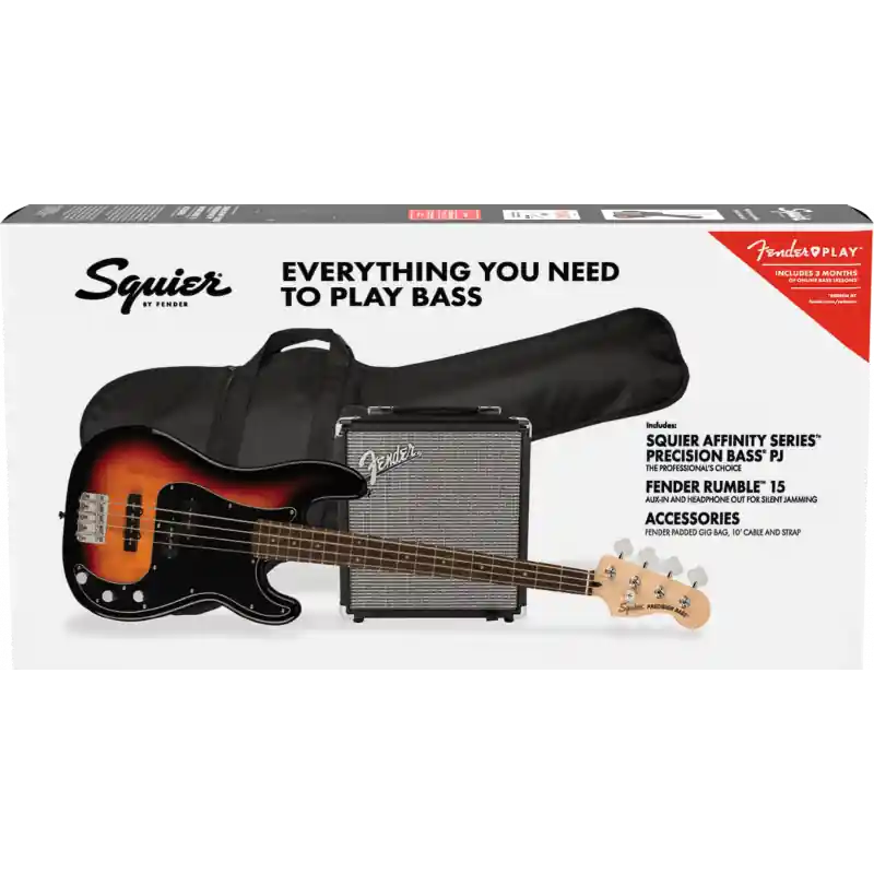 Squier Affinity Series Precision Bass PJ Pack LRL 3TS Rea