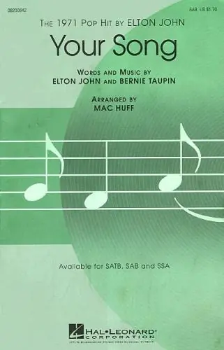 Elton John: Your Song (SAB) Outlet