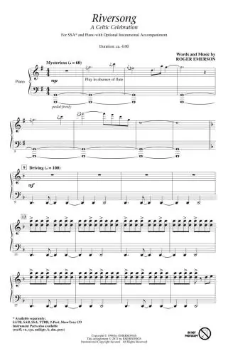 Erbjudande Roger Emerson: Riversong (A Celtic Celebration) - SSA
