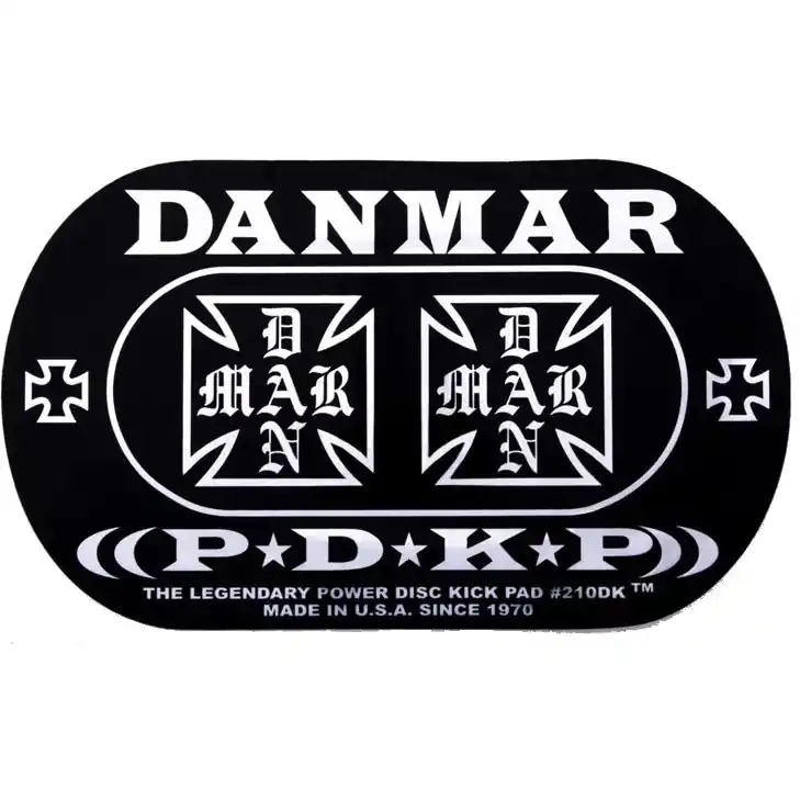 Begränsat antal Danmar 210DKIC Bassdrum Kickpad Iron Cross dubbel bastrumma