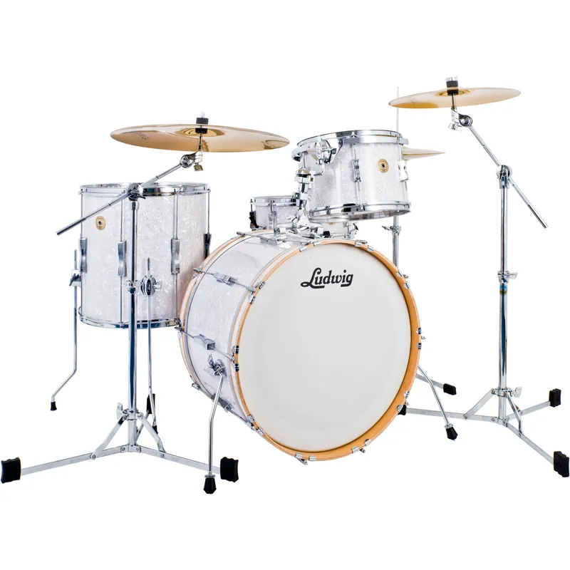 Ludwig LCLUB22WM Continental Club 22 4-Piece Shell Set (Whit Erbjudandepris