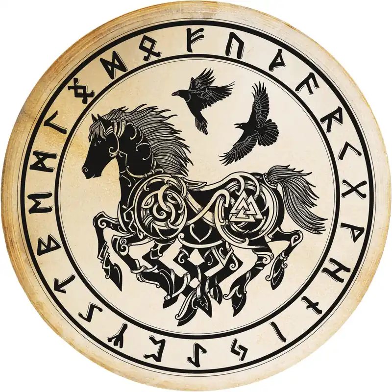 Terré percussion Shaman Drum Sleipnir Rune - Goat 50cm Fram Kampanj