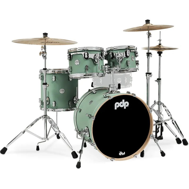 PDP Drums Concept Maple 4-Piece Satin Seafoam 4-Piece Shell Populär