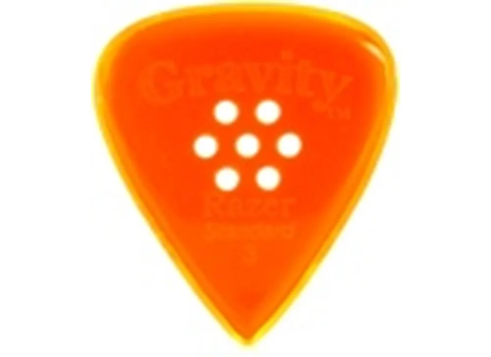Fri frakt Gravity Picks Razer Standard 3.0 mm Polished w Multi-Grip Hole