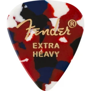 Fender 351 Shape Premium Picks, Extra Heavy, Confetti, 12 Count Reapris