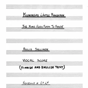 Sallinen: King Goes Forth (Vocal Score) Outlet
