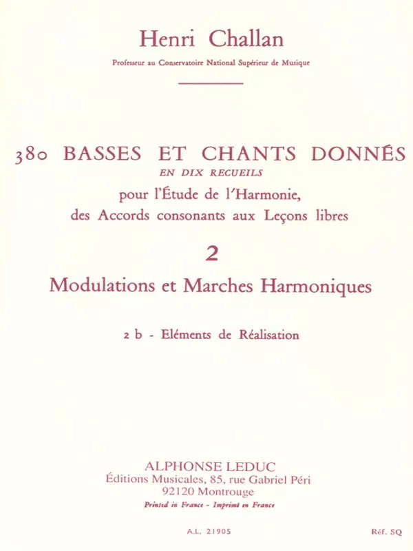 Henri Challan: 380 Figured Bass Exercises (2b) Rabatt