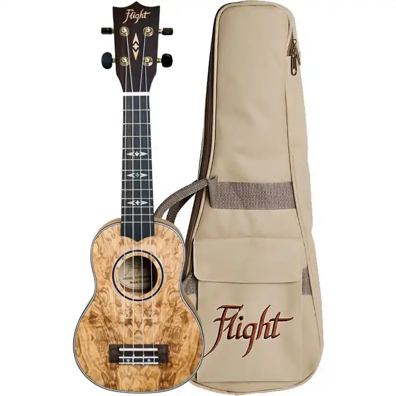 Nedsatt pris Flight: DUS410 Soprano Ukulele -Quilted (With Bag)
