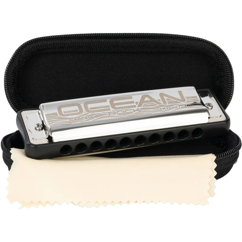 Nyhet Cascha HH 2329 Ocean Rock Blues Harmonica in E (Black)