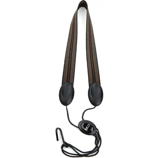D'Addario Woodwinds SLA08 Rico Saxophone Strap Jazz Stripes risnedsättning