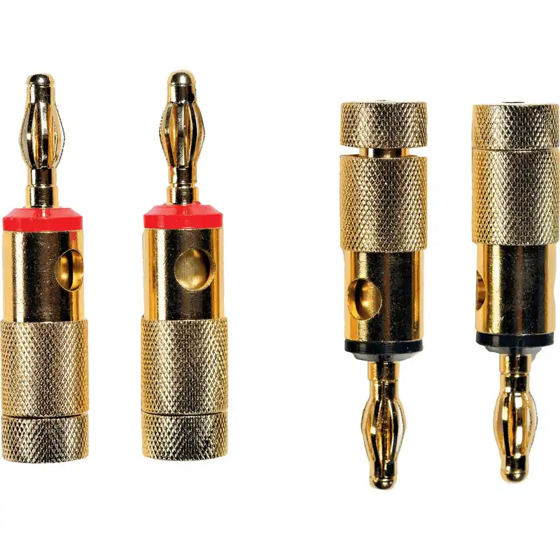 Kampanj Yellow Cable BANANE Banana Plugs (Set of 4)